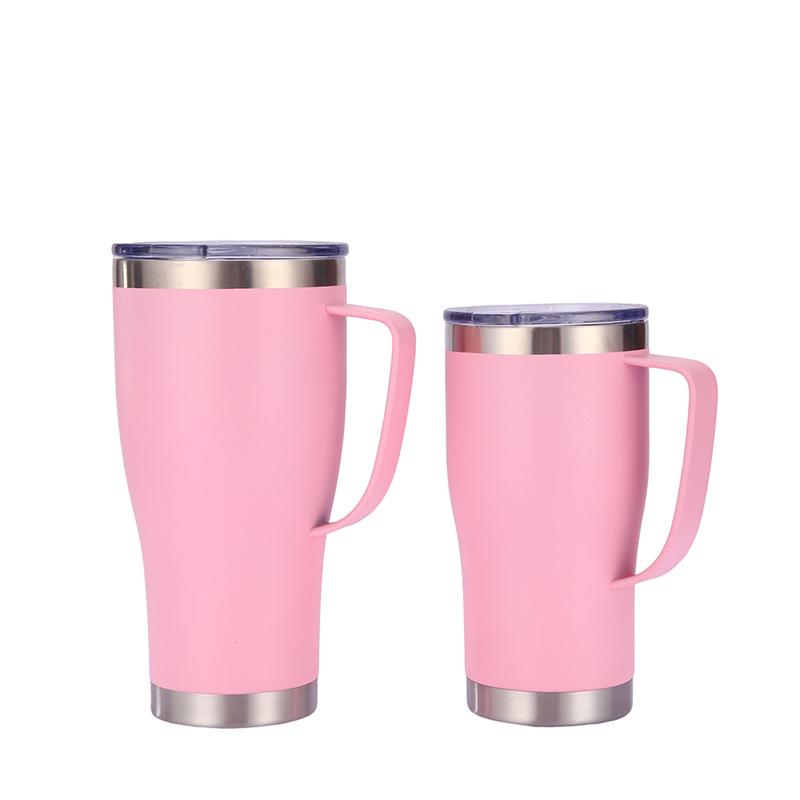 Pure Color Pattern Stainless Steel Thermos Cup Portable Car Thermos Bottle Thermal Insulation Ice Tyrant Cup
