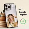 Чехол для телефона Addison Rae для iPhone 17, 16, 15, 14, 13, 12, 11 Plus, Pro, магнитный с Magsafe, беспроводная зарядка