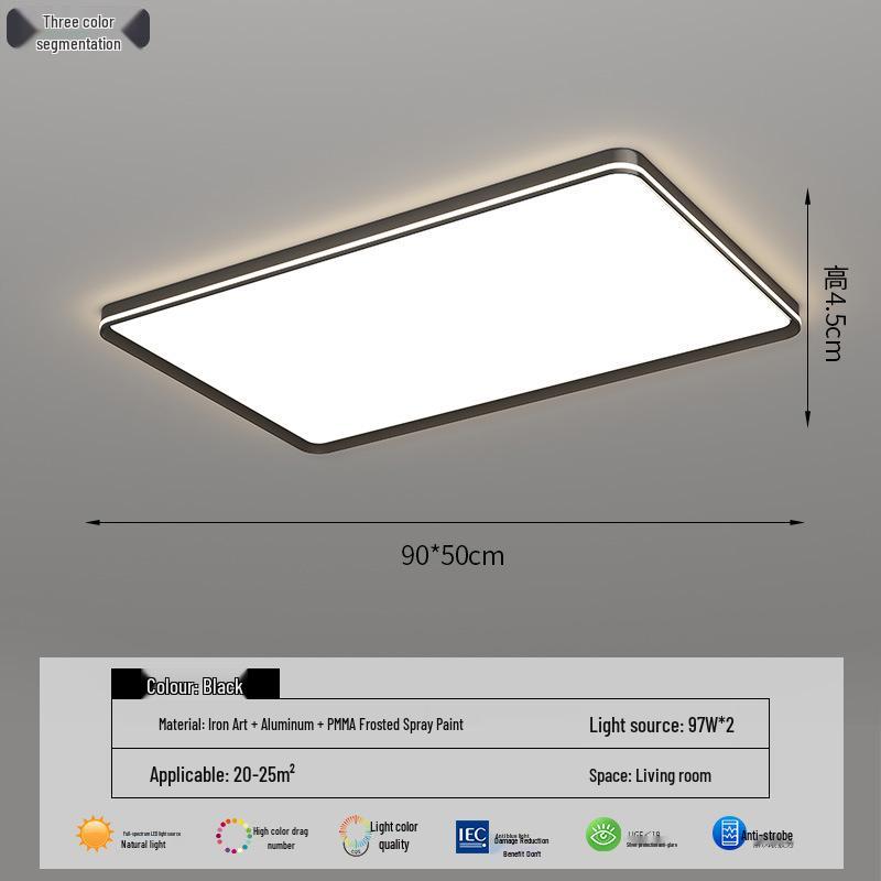 Большой современный минималистичный светодиодный потолочный светильник для гостиной, спальни или столовой