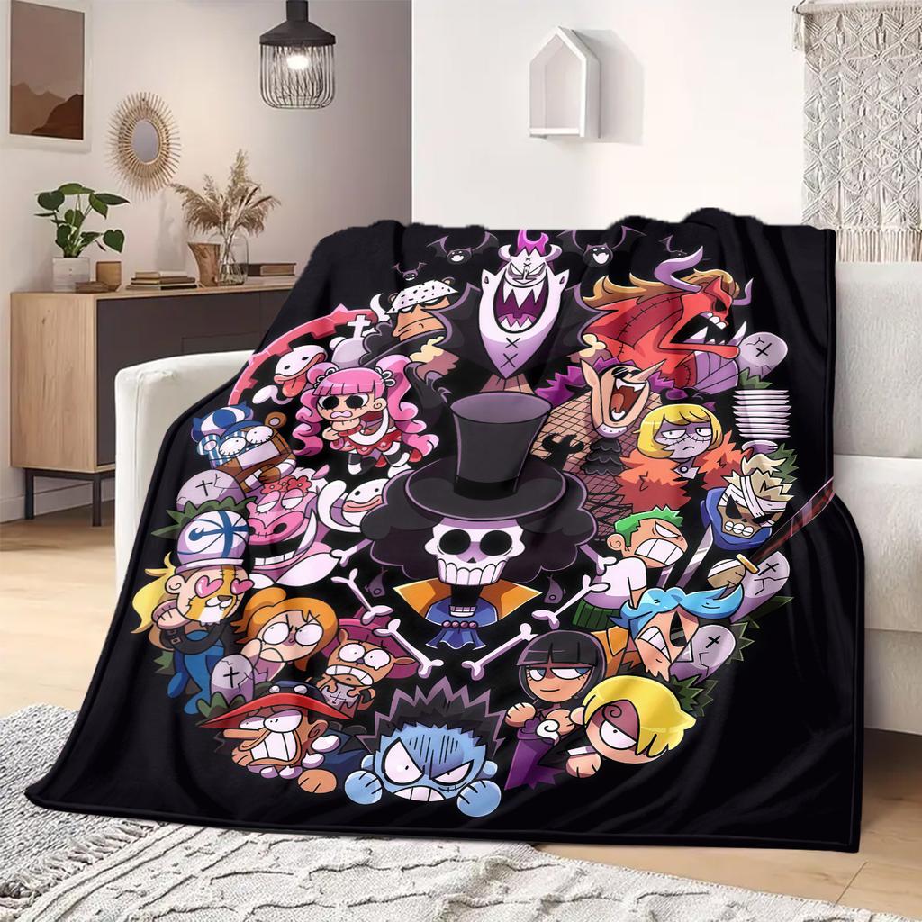 ONE PIECE Print Blanket Warm Comfortable Flannel Blanket Suitable for Bedrooms,Sofas, Beds,Chairs,Travel -QIAO77