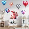 Wall Decal Heart Balloon Mailbox Pattern Self-Adhesive Waterproof Wall Sticker Bedroom Kids