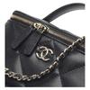 Chanel Кожаная косметичка-сумочка женская черная AP4933-B22105-94305
