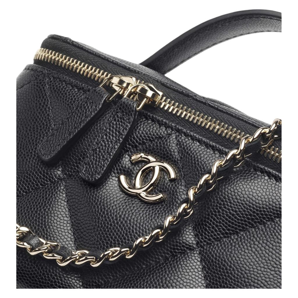 Chanel Кожаная косметичка-сумочка женская черная AP4933-B22105-94305