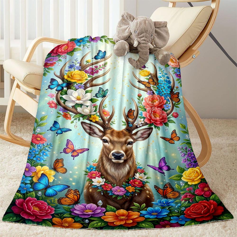 Magical Deer Fantasy Blanket,Suitable for sofas, offices, travel, living rooms, Gifts to relatives and friends, Blanket,Suitable for all seasons.