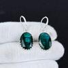 Серьги из стерлингового серебра 925 пробы с изумрудным камнем, серьги-подвески из серебра в стиле бохо, подарки на День благодарения, подарки для нее