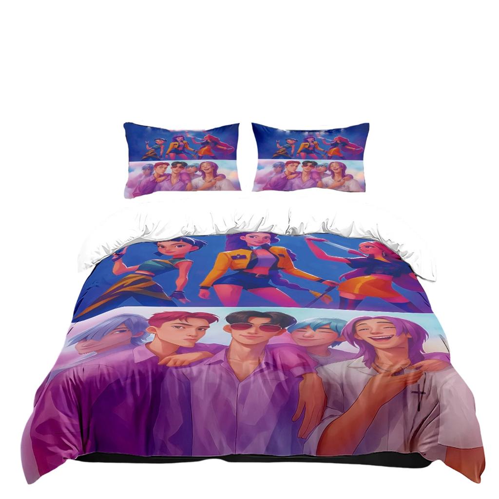 Three Piece Duvet Cover With Digital Printing Kit, Brushed Pillowcase, Duvet Cover