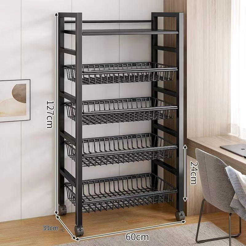 Floor-Standing Multi-Layer Kitchen Storage Rack for Fruits and Vegetables