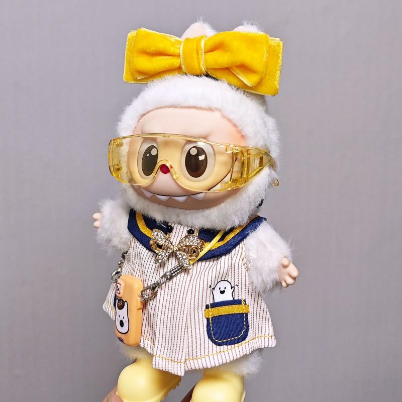 Labubu Doll Outfit Set: Skirt Bow Headband Goggles Crossbody Charm Shoes 5pcs Fashion Accessory 15-35 Years