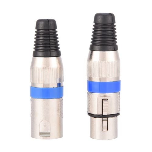 Vbestlife 5pcs 3-Pin XLR Microphone Audio Connectors, Male Plug + Female Socket, Zinc Alloy, High Conductivity, Ultra Durable, Low Noise, XLR 3-Pin Co