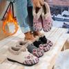 Women's Fleece-Lined Thickened Flat-Soled Embroidered Shoes for Middle-Aged and Elderly Women Chinese Ethnic Style Slip-On Mom Shoes