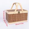 Bamboo Decorative Storage Boxes With Lids, Shelf Basket Box Rectangle Basket Box, Rectangular Household Basket Boxes