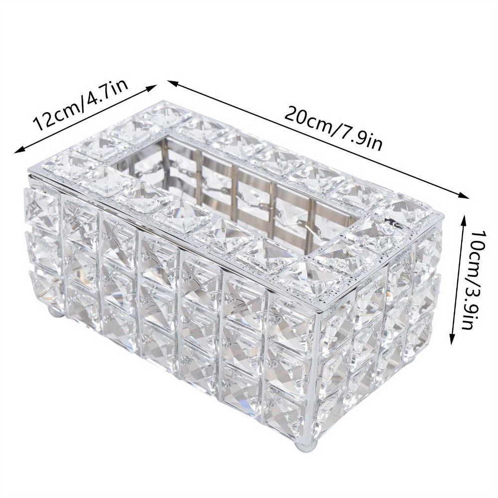 Shiny Cube Paper Towel Storage Box Sparkly Paper Dispenser Living Room
