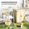 43 x 74cm Fir Wood Shed, with Metal Worktop - Natural Finish