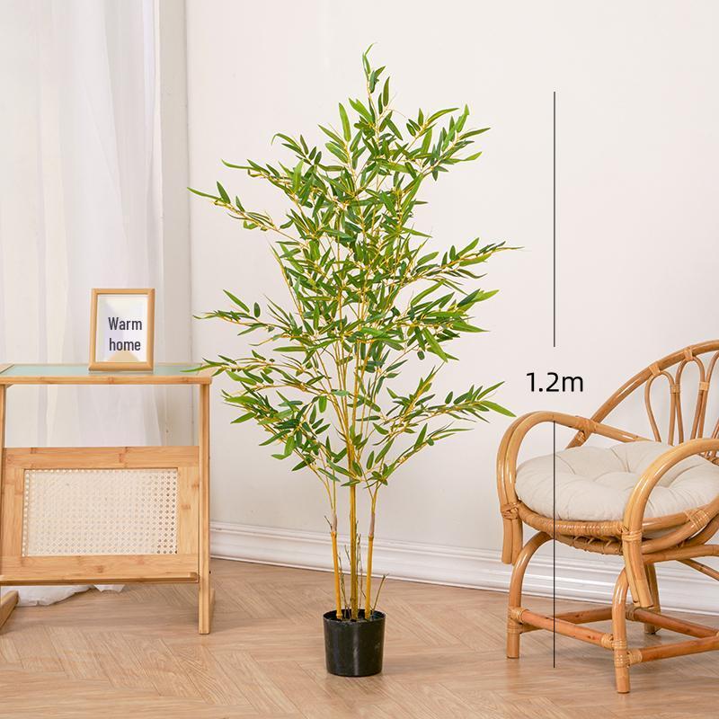 Bionic Bamboo Decor: New Chinese Style Faux Bamboo Plant for Living and Tea Rooms