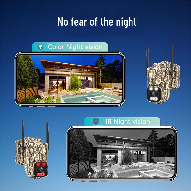 Camouflage Wireless Solar Camera with Remote Mobile Detection & Night Vision