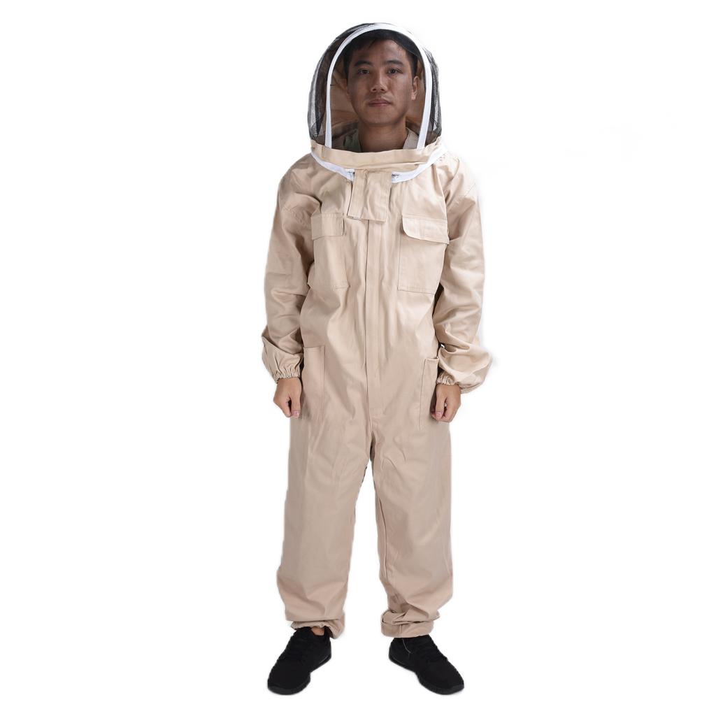 Костюм для пчеловодства, цельный, на молнии, съемная вуаль, шляпа для пчеловодства, принадлежности для пчеловодства, одежда для пчеловодства