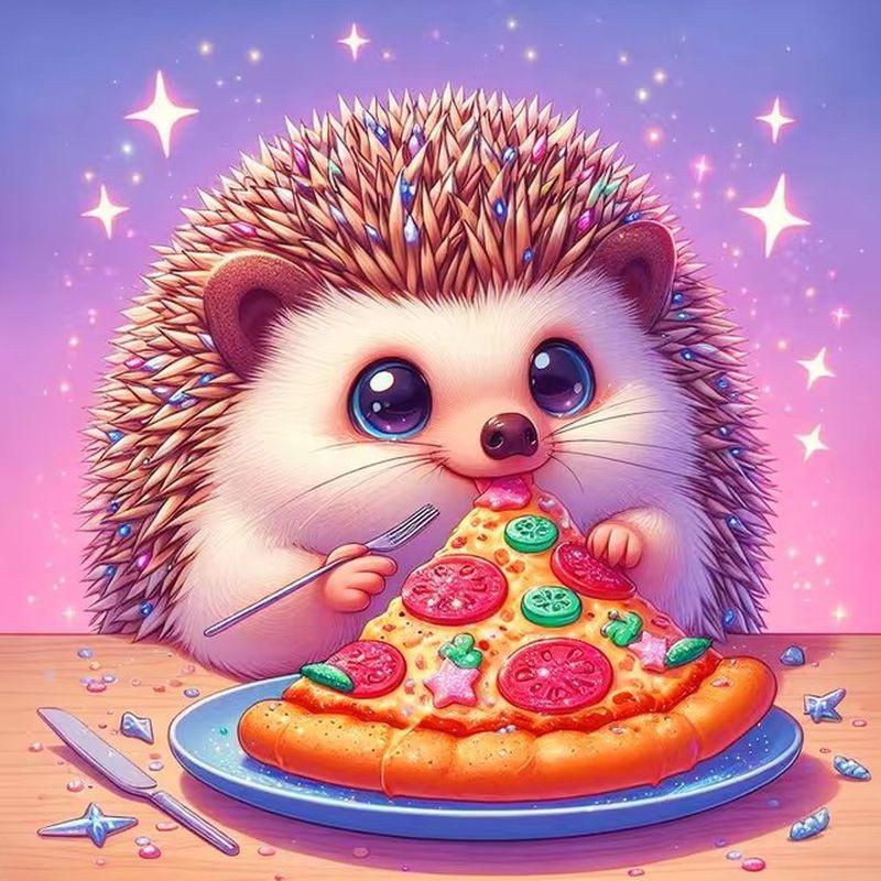 5D алмазная картина полностью круглая животное еж собака горный хрусталь картина алмазная вышивка крестом домашний декор подарок