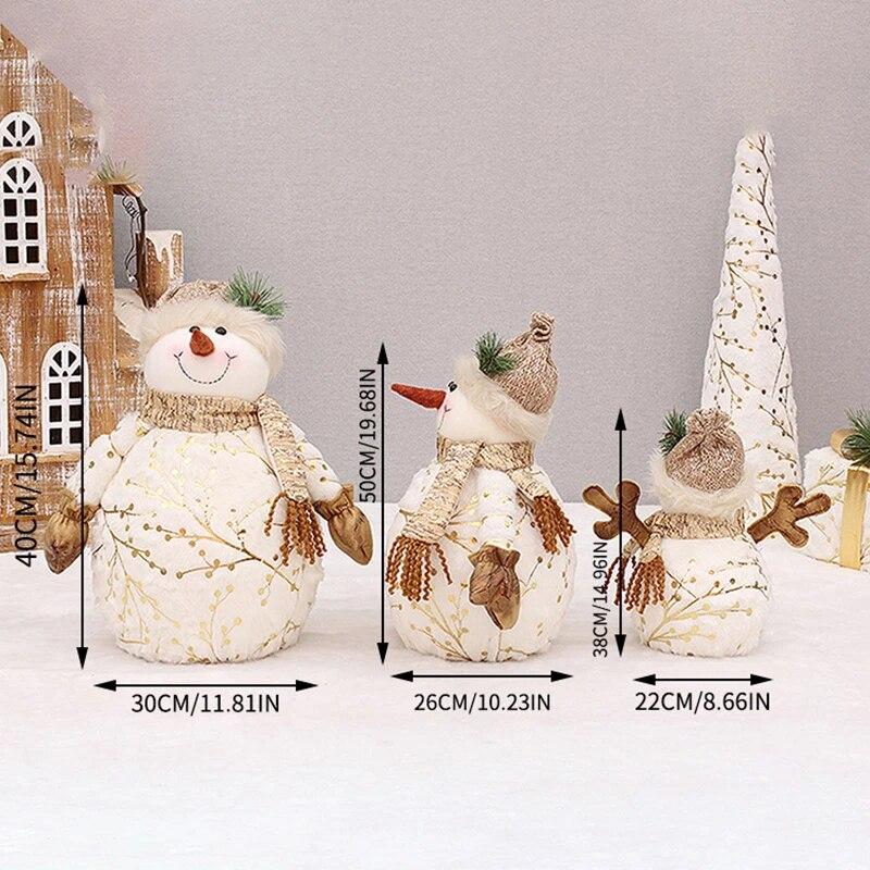 Рождественский снеговик Внутренние украшения, Рождественская анимированная плюшевая вязаная коллекционная плюшевая кукла, , Домашние праздничные украшения Кукла снеговика Ч