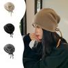 Japanese Simple Knitted Drawstring Men's and Women's Pile Hats Autumn and Winter Fashion Baotou Hat Versatile Warm Baotou Hat