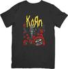 Korn Музыка Хэви-метал Унисекс Посадка для мужчин и женщин Качественная хлопковая футболка Черная