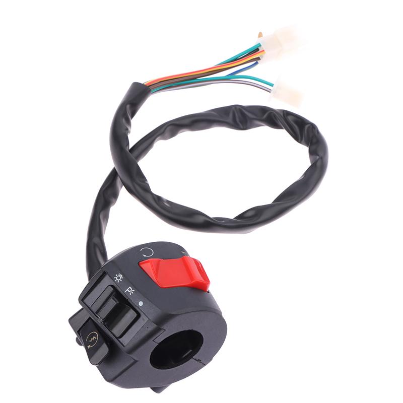 Универсальные переключатели на руль мотоцикла с клаксоном, поворотником, фарой, электрическим стартером, контроллером на руле