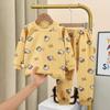 Autumn Jacquard Cotton Set for Boys and Girls, Long Sleeved Underwear, Autumn Clothes, Autumn Pants, Children's Pajamas, Home Clothes