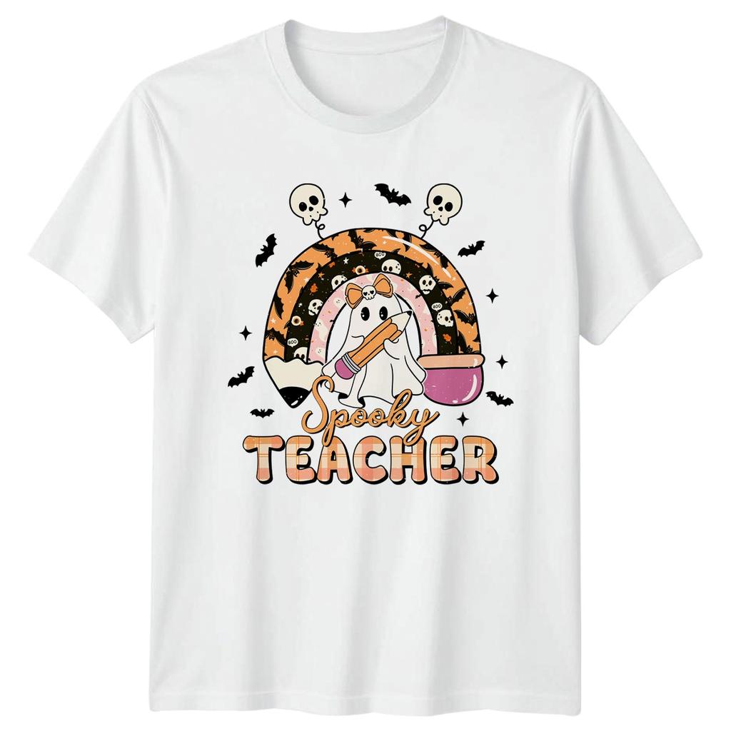 Spooky Teacher Unisexs TShirt Halloween Teacher Teaching Halloween Gift For Her