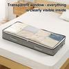 Under Bed Storage Bag Quilt Bag with Transparent Cover Dust Proof Wardrobe Organizer for Clothes Sheets Home Dormitory Closet