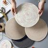 Soft Cotton Woven Coaster Set Heat Insulation Anti-Scald Water-absorbent Noise-reducing Cotton