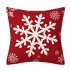 Red Christmas Snowflake Pillow Case Home Sofa Cushion Cover Festive Decoration Pillow