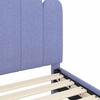 Kids Bed Frame with Headboard Jeans Blue 90 x 200 cm Fabric