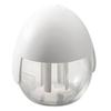 Hario Glass Microwave Egg Cooker (White) Dimensions: 8.5cm Deep X 9.3cm Wide X 10.7cm High