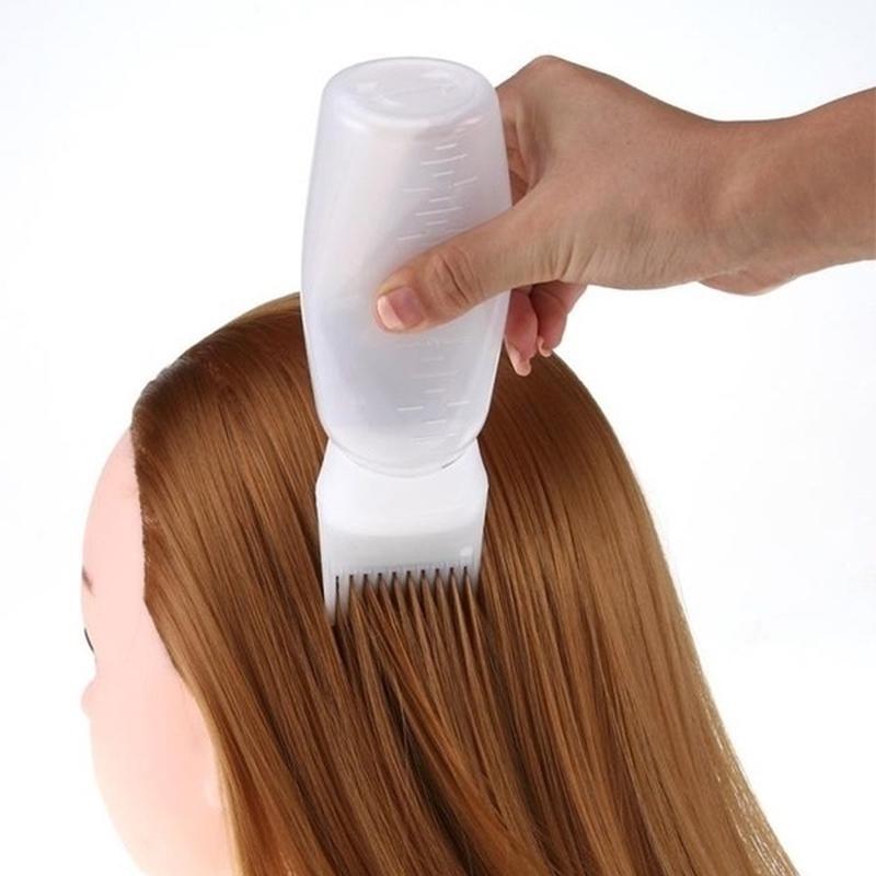Hair Dyeing Agent Bottle Dense Tooth Combing Hair Salon Bottle Comb Hair Partial Dyeing Tool Bottle