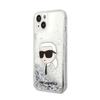 Karl Lagerfeld Liquid Glitter Nft Karl's Head - Etui Iphone 14 Plus (Srebrny)
