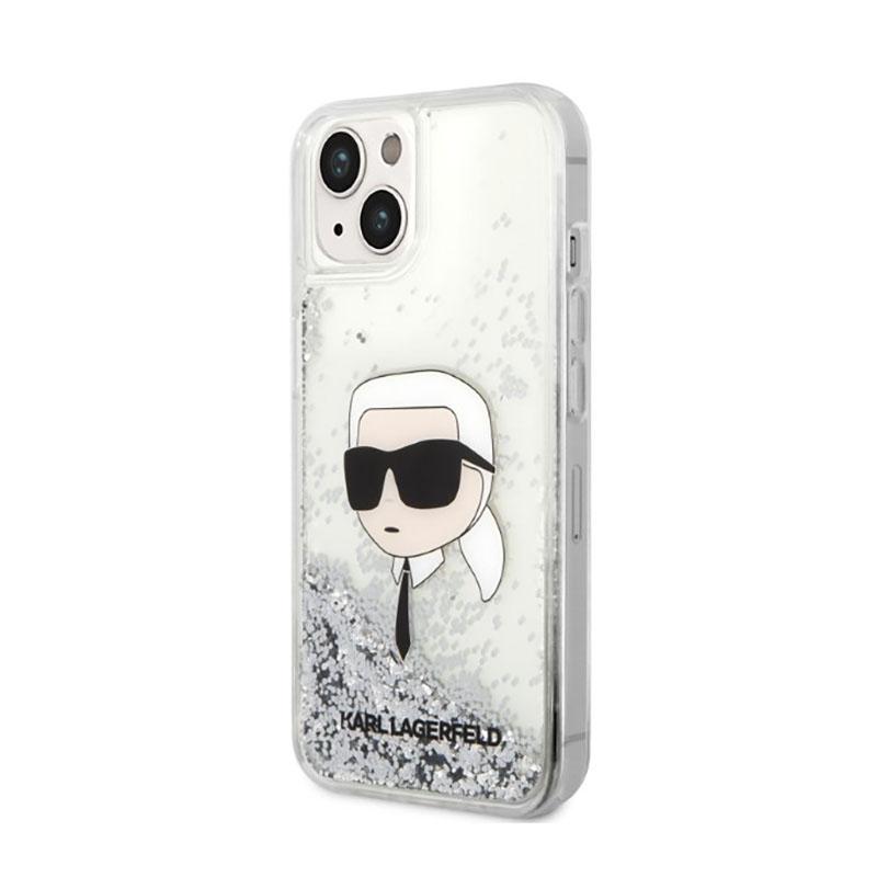 Karl Lagerfeld Liquid Glitter Nft Karl's Head - Etui Iphone 14 Plus (Srebrny)