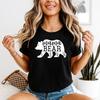 Mama Bear Motherhood Family Unisexs Graphic Tee Floral Design