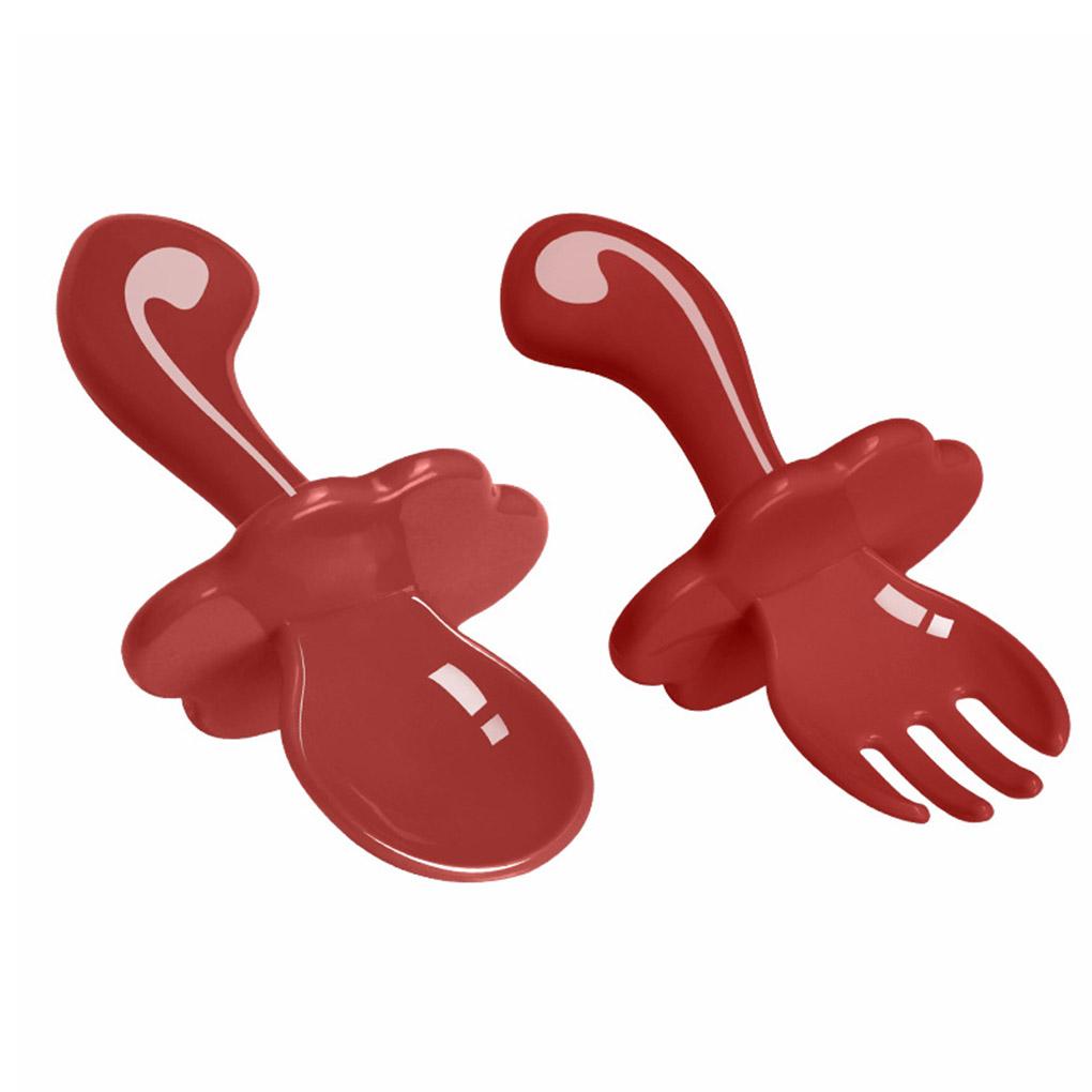 Baby Cloud Fork Spoon Short Handle Eating Training Self Feeding Tools for Infant