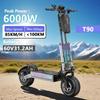 OOTD T90 E-Scooter Peak Power 3000W*2 Motor 60V31.2ah Off-road Electric Scooter 13 Inch Tire All Terrain NFC Features EScooters