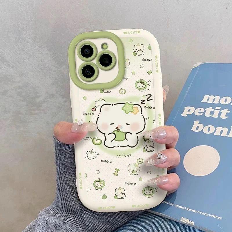 Чехол для телефона с зеленым яблоком: Совместимо с iPhone 14, 16 Pro, 17 и 17 Air.