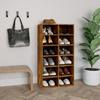 815309 vidaXL Shoe Rack Smoked Oak 54x34x100.5 Cm