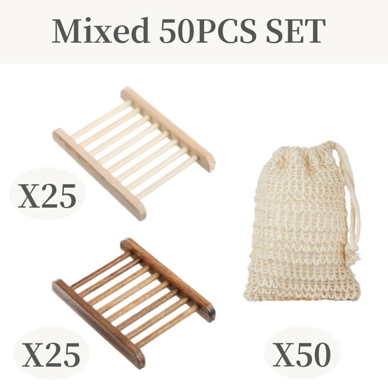 10-50 шт. Мешочки для мыла Деревянная мыльница-подставка Ручная работа Держатель для мыла Подарки для ванны Мешочек для кускового мыла Подарок на день рождения Рождественский подарок Мыльные принадлежности