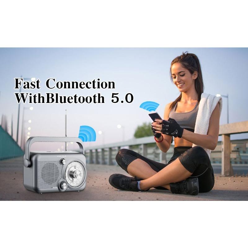 Multifunctional Wireless Bluetooth Speaker Full Band FM/AM Radio Card U Disk High Volume MP3 Player