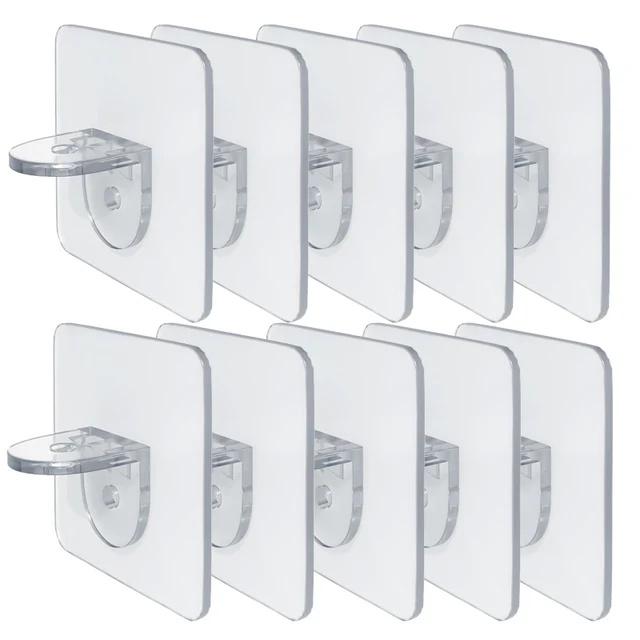 10 шт. клейкие опорные штифты для полок, опорные штифты для полок, держатели для полок шкафов, настенные вешалки, прочные держатели