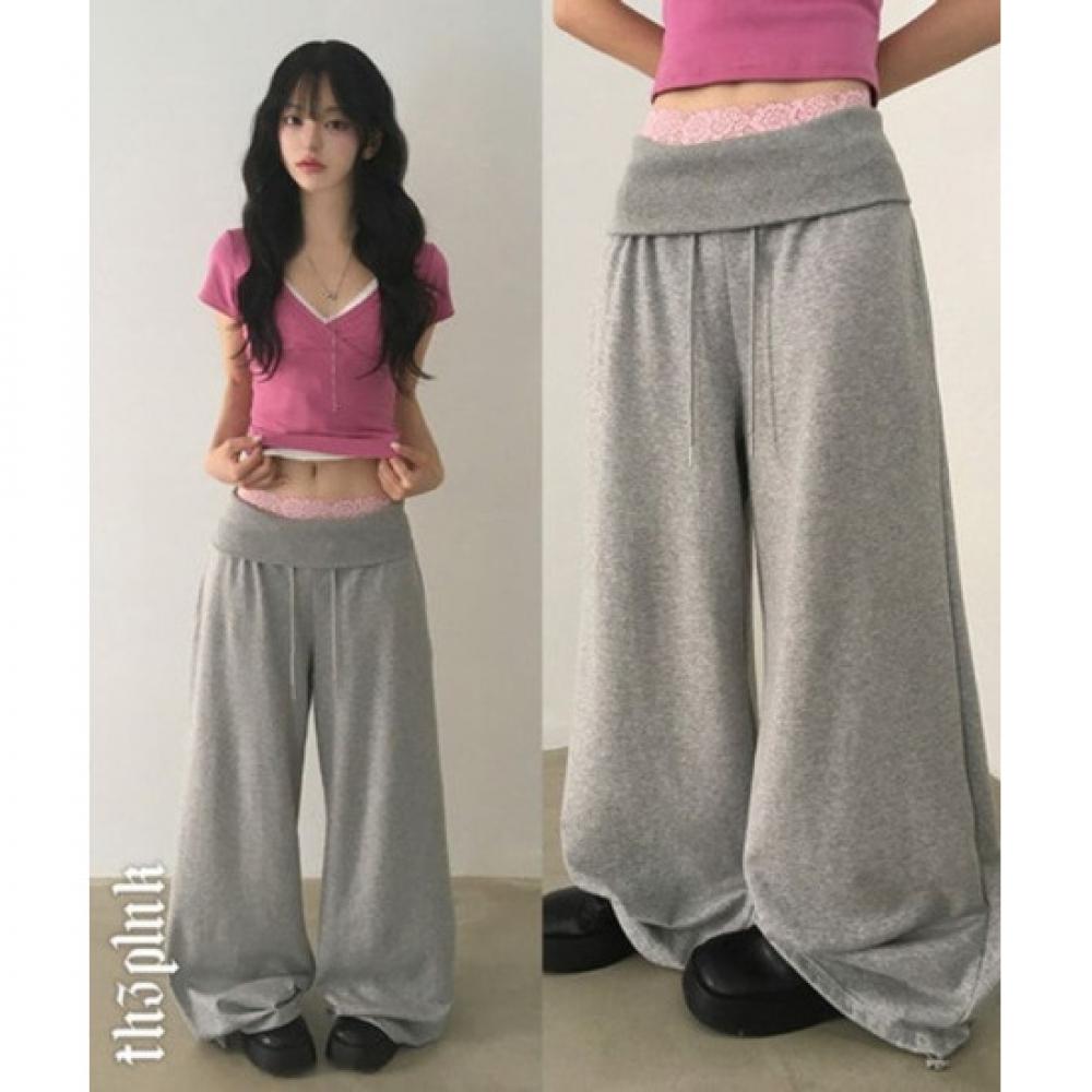 The Pink Men Melvin Folding Banding Wide Training Pants