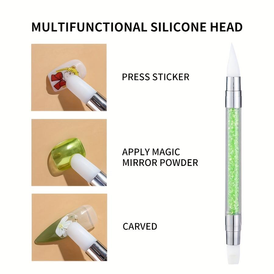 5-цветная двусторонняя силиконовая ручка, ручка для градиентного рендеринга, точечная алмазная гравировка, хрустальный алмаз, многофункциональные аксессуары для маникюрных инструментов