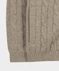 Brooks Brothers Cable Zip-Up Sweater (Beige) (Bbwcmbf406)
