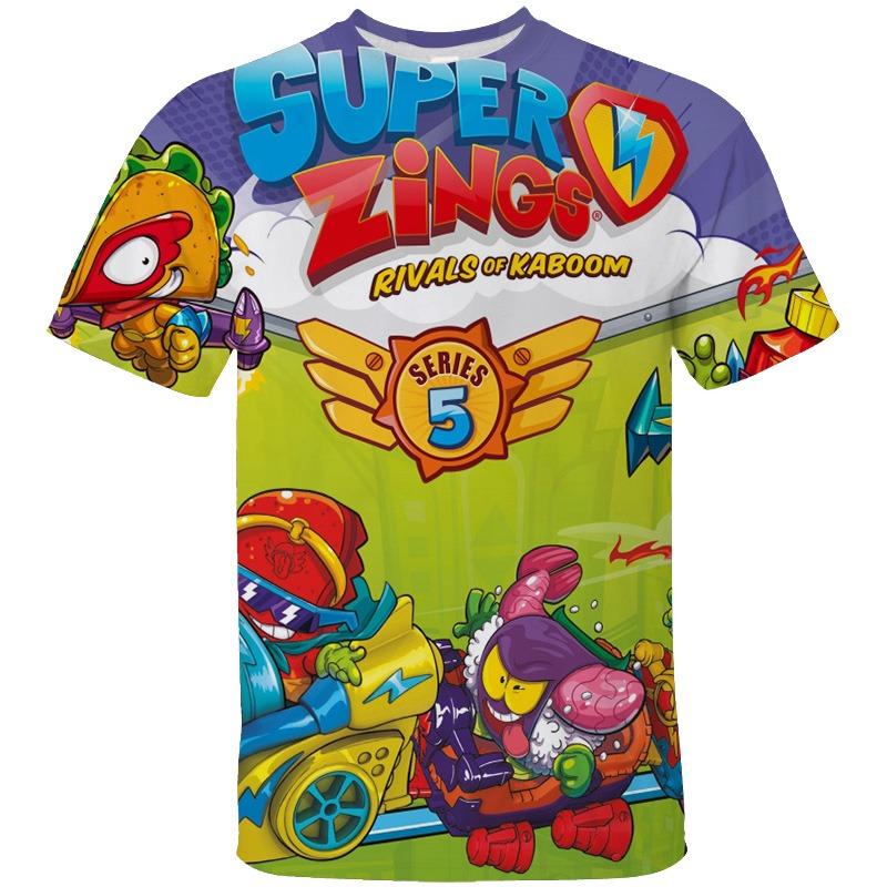 Женщины Мужчины Super Zing 3D Печать Одежда Super Sing Мода Харадзюку Футболка Ребенок Аниме Картом Футболки Повседневный Круглый Вырез Топ Футболка Y2k