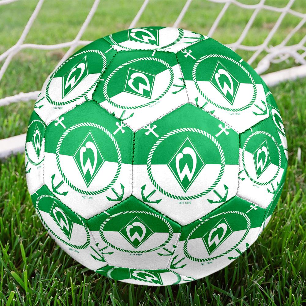 SV Werder Bremen Футзальный мяч Размер 5 Цветной Для всех возрастов Машинная строчка ПВХ Готов к соревнованиям Прочный Высокий отскок