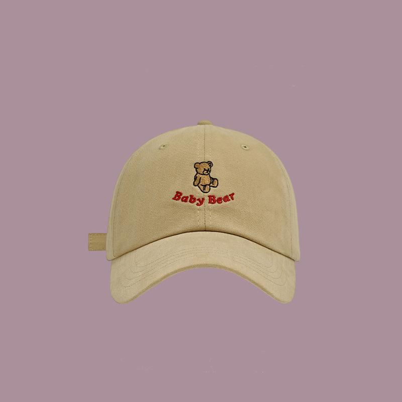 Милая мультяшная вышитая бейсболка женская новая универсальная кепка для лица мужская солнцезащитная шляпа тренд