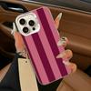 Бордовый чехол с белой полоской для iPhone 17,16,15,14,13,12,11 Plus,Pro Max,XS,Белый Серебристый чехол для телефона